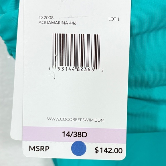 COCO CONTOURS NWT $142 aqaumarina shapemaker one piece swimwear swimsuit 14 38D - Picture 4 of 8